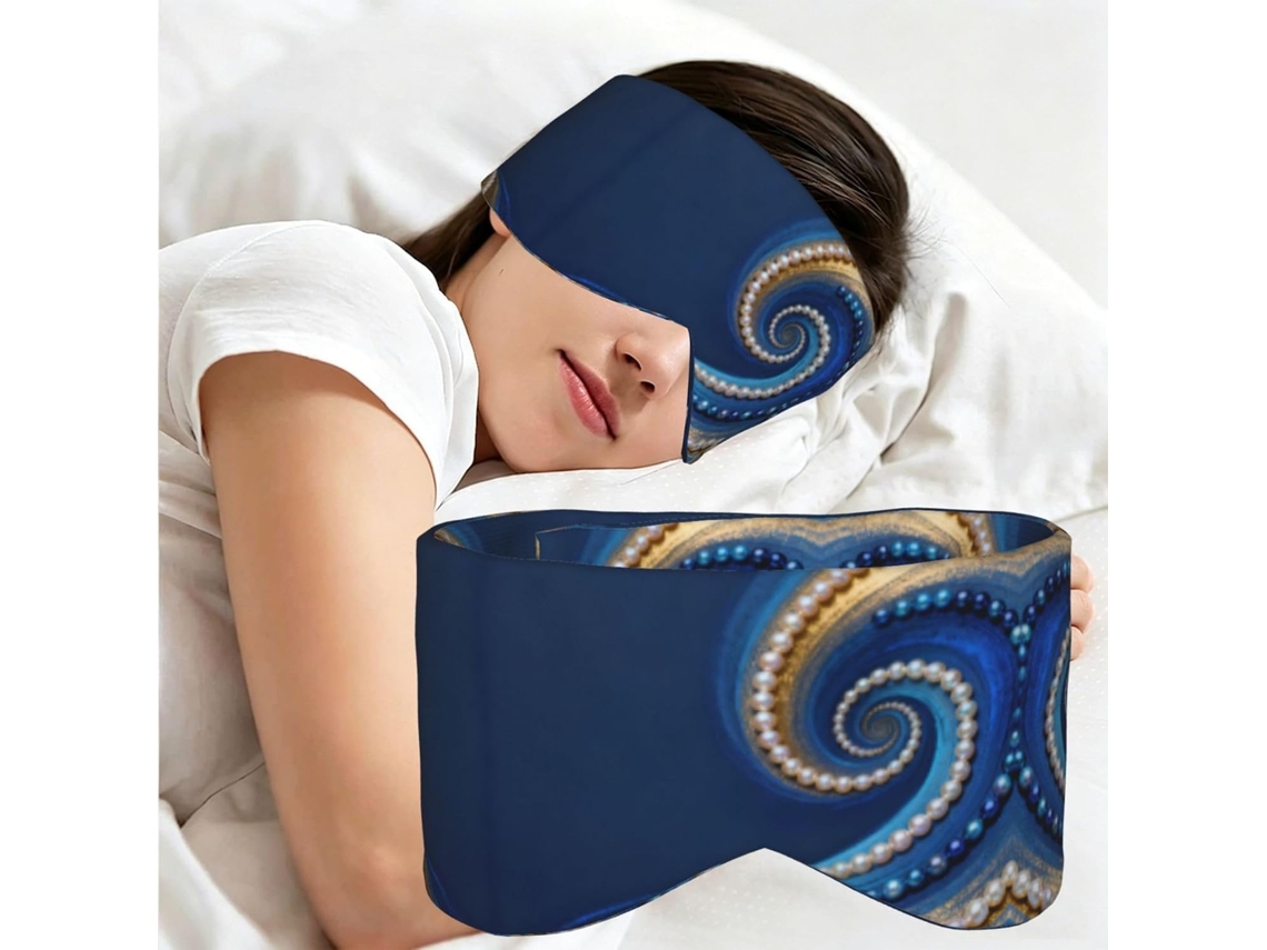 Máscara De Dormir Confortável Com Estampa Pérolas