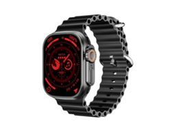 2, 2 Polegadas Ip67 Metal Fivela Marinha Silicone Pulseira Relógio Inteligente Para Heart Rate /nfc(preto)