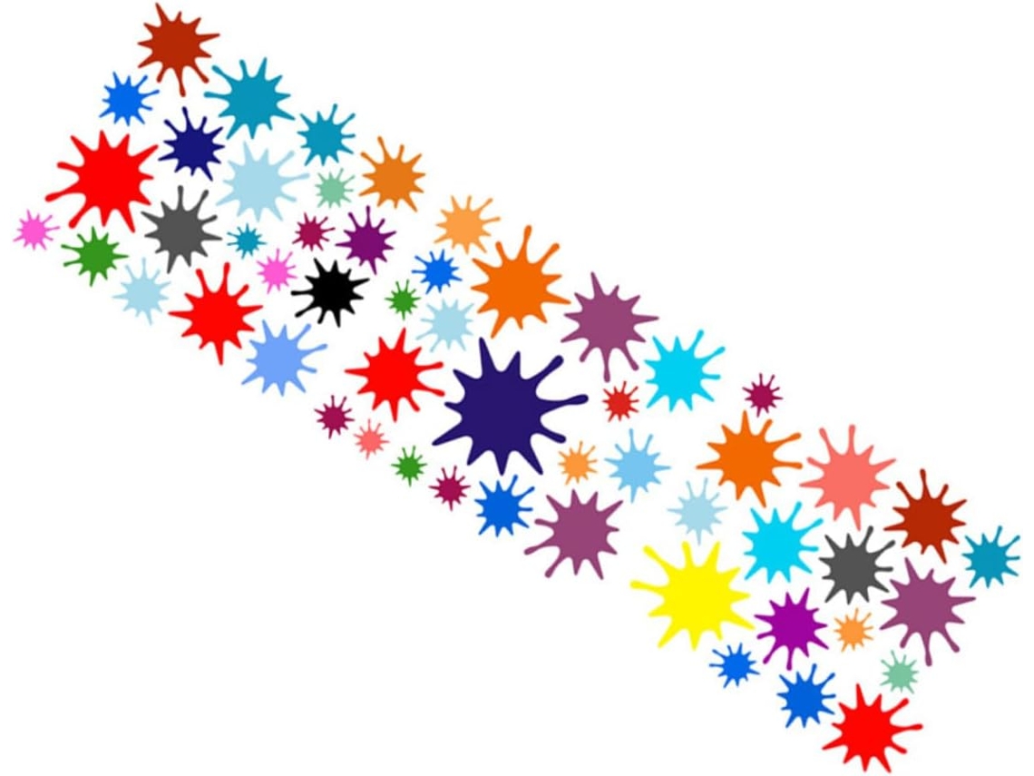Adesivo Parede Respingos Tinta Multicolorida Removível Seguro Pvc Decoração Quartos Meninos Meninas Mesmo GOKOCO