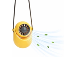 Ventilador Usb de Pescoço Mini Ventilador de Mesa Mini Ventilador Oscilante Amarelo MISSCA