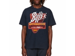 Rockinstone Back To The Future Movie Biffs Detail Navy Adult T-shirt Size:m