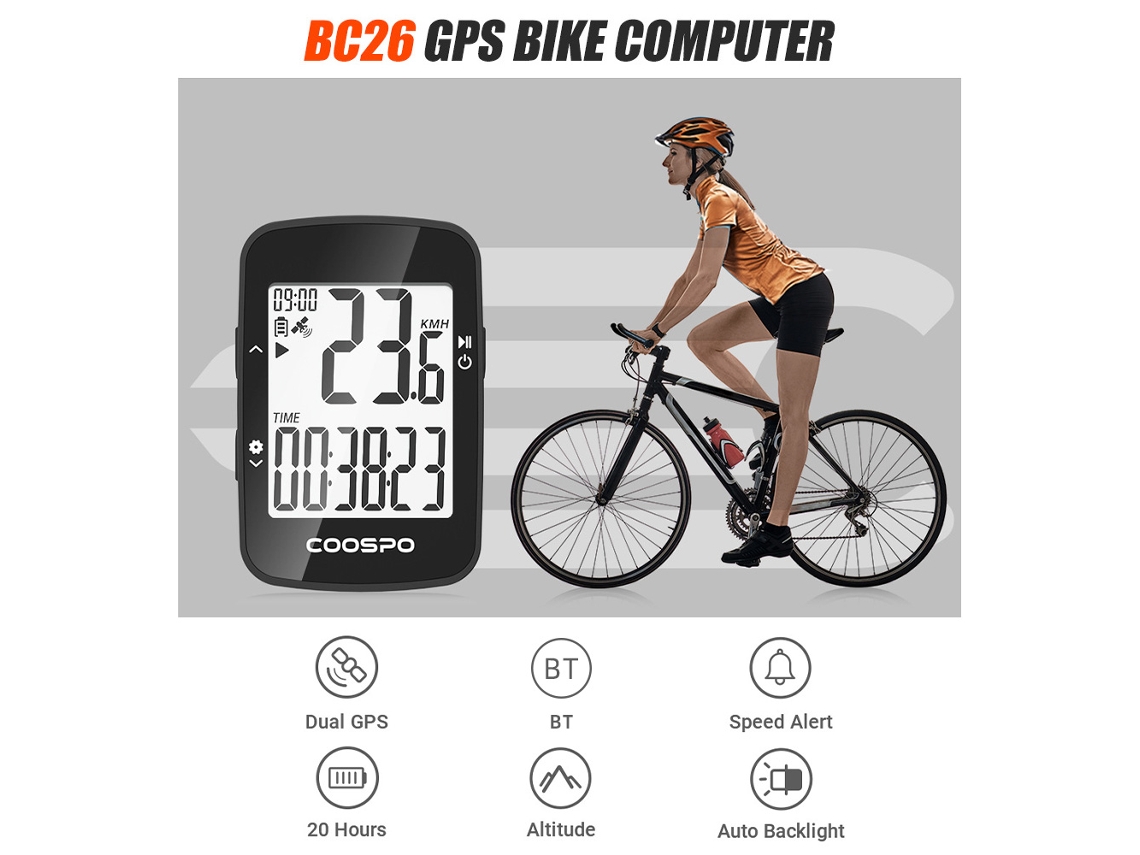 Computador GPS Inalâmbrico, à Prova d'Água, Luz Automática, Estrada, Montanha, S/MARCA