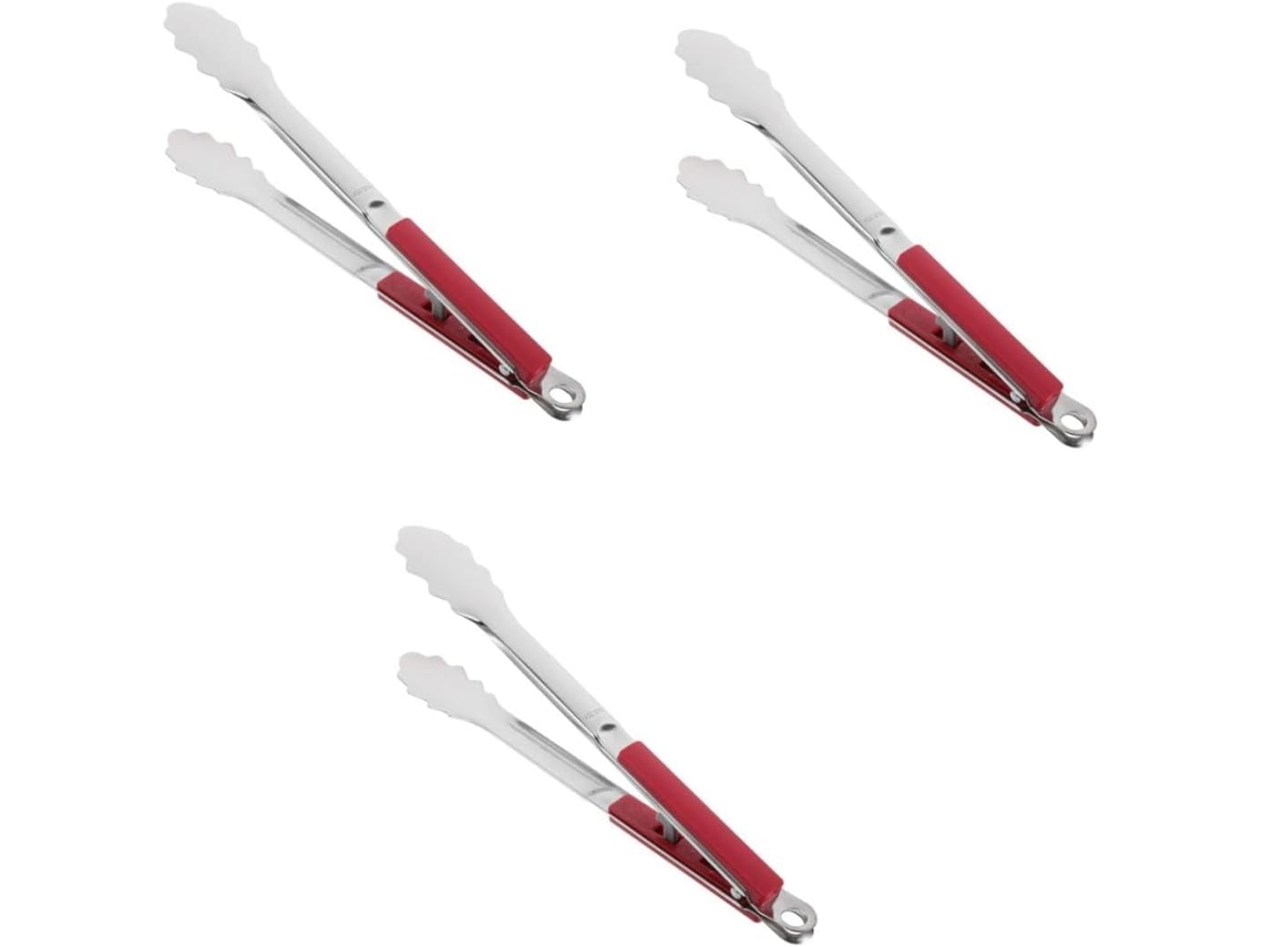 Pinças Para Churrasco Iplusmile De Aço 3 Peças, Ferramenta Ergonômica Para Bifes E Peixes, Acessório Para Grelhar