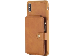 Capa iPhone XS Max WISETONY Kaiqimi-705 Castanho