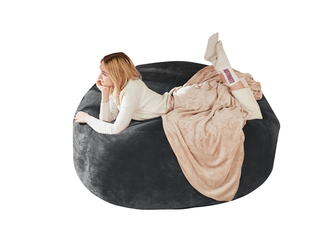 Poltrona Saco de 1,20m, cadeira saco, sofá para adultos, confortável e aconchegante, ideal para quartos e varandas.