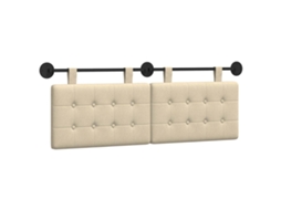 Conjunto 1 Cabeceira De Quarto Vidaxl Creme Tecido (150 X 55 X 5 Cm)