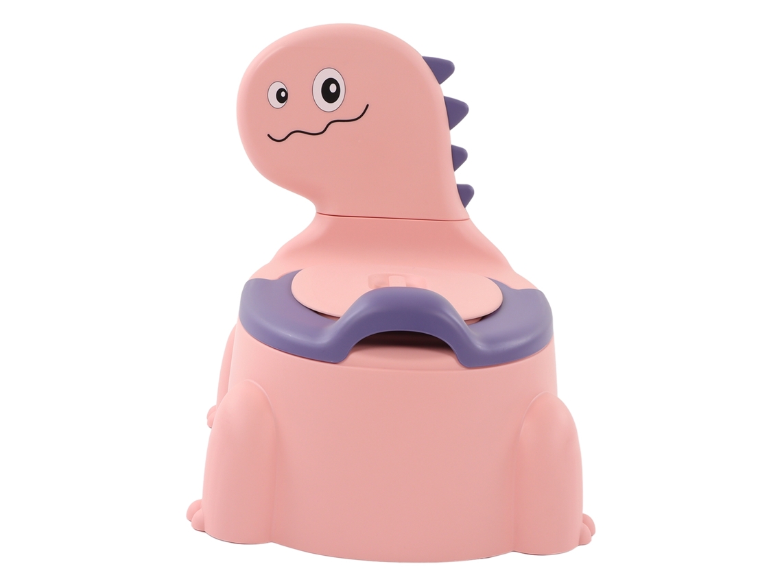 Mali vaso Sanitário para Bebê Dinossauro Moderno Treinamento Ergonômico Base Borracha Rosa