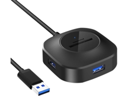 Hub Usb 3.0 Para Laptop Com Material Abs E Cabo De 25 Cm, Compatível