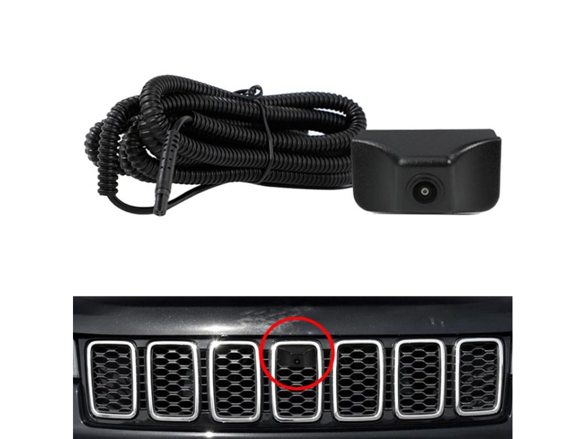 Câmara de Visão Frontal HALINUIA para Jeep Cherokee/grand Cherokee 2016-2018 com Lente Grande Angular, Visão Noturna