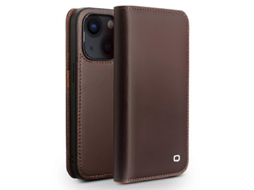 Capa De Celular Flip Horizontal De Pu Para Iphone 14 Plus Business, Marrom