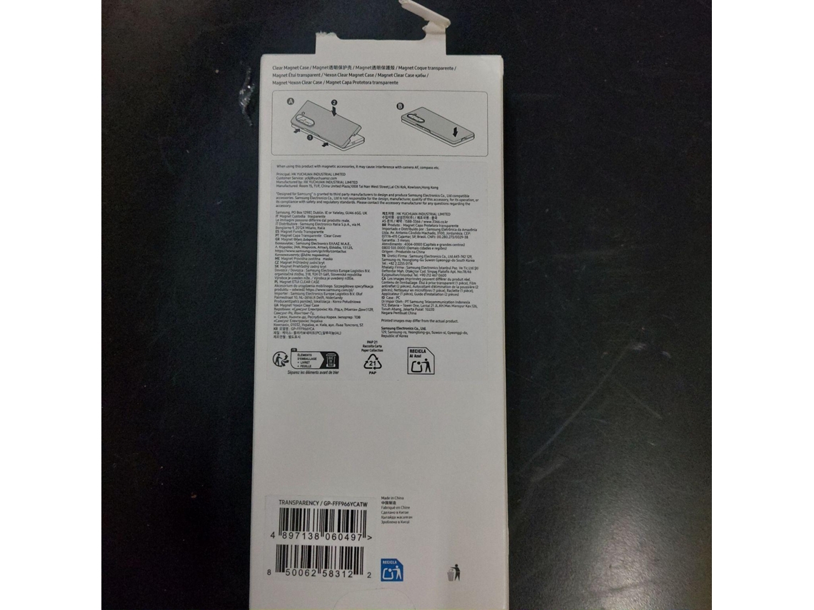Capa SAMSUNG Magnética Z Fold7 (Outlet Caixa Aberta - Transparente)