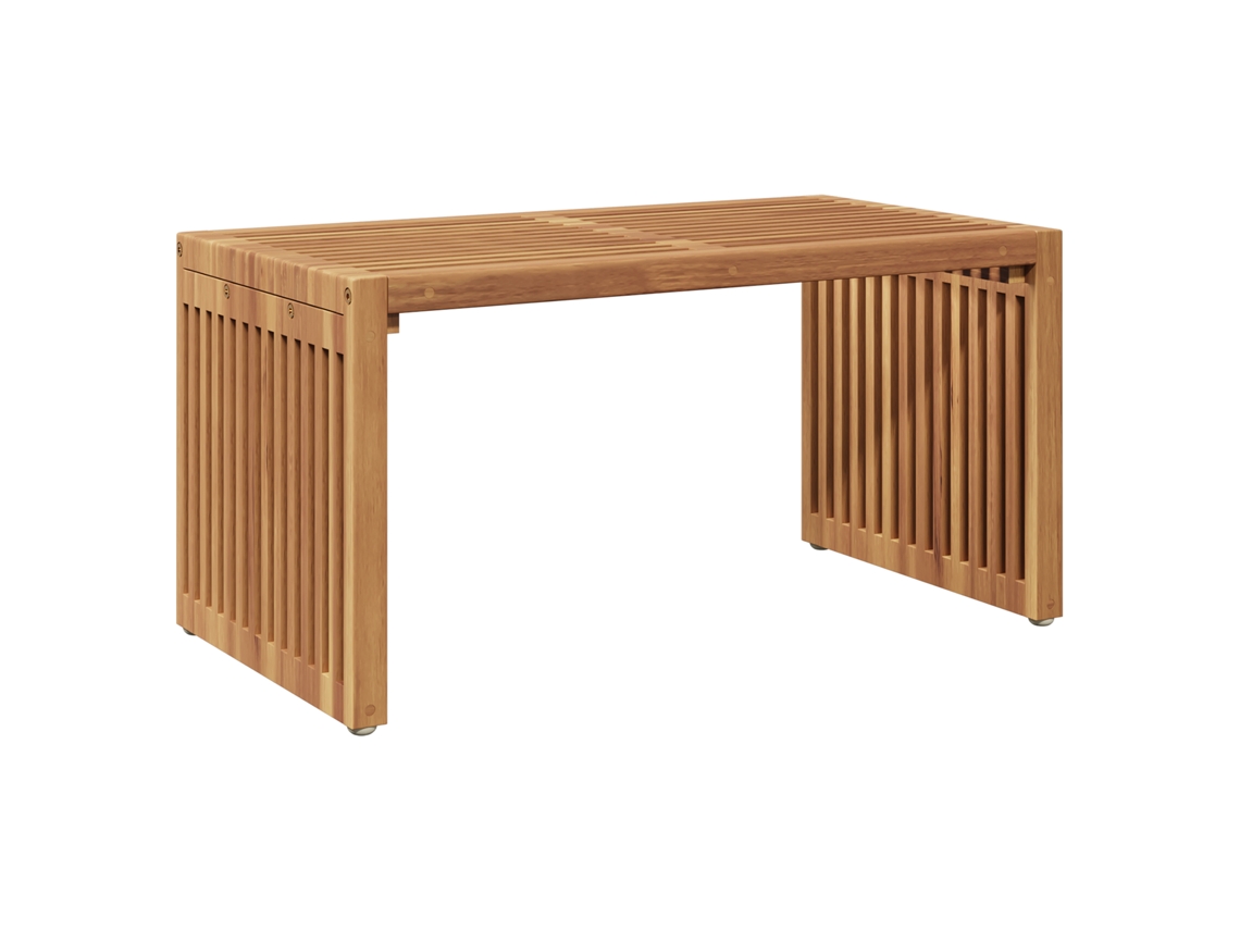Conjunto 1 Mesa De Jardim Vidaxl Castanho Madeira De Teca Maciça (70 X 37,5 X 35,5 Cm)
