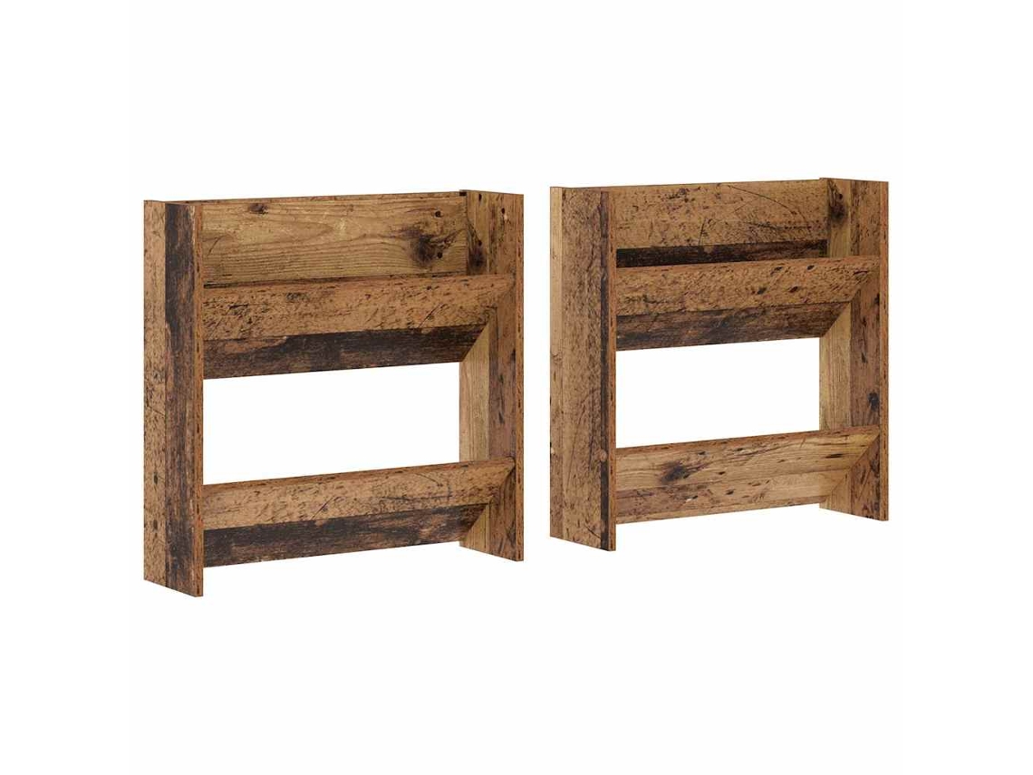 Conjunto 2 Armário De Sapatos Vidaxl Castanho Derivados De Madeira (60 X 18 X 60 Cm)