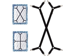 Lurelia Correias Para Lençol Ajustável Elástico Triângulo Resistente Colchão Cama Nylon Metal