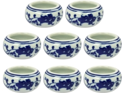 Conjunto de 8 Tinteiros de Cerâmica Leves e Duráveis para Caligrafia e Pintura CHABERLU