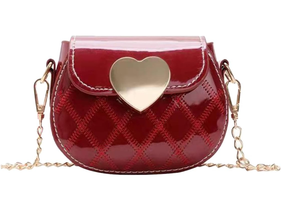 Mini Bolsa De Ombro Simples Para Meninas Em Couro Pu Leve, Com Espaço Para Guardar Brinquedos Pequenos.