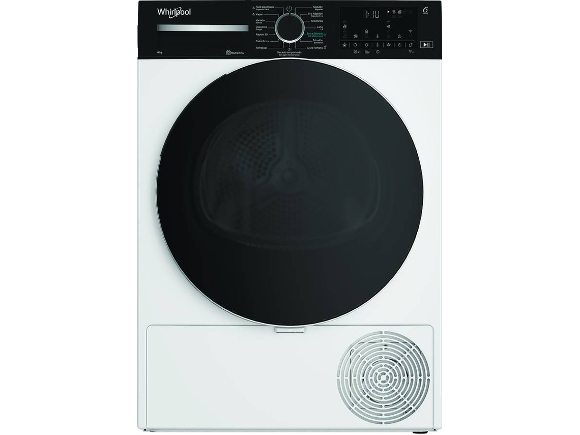 Máquina de Secar Roupa WHIRLPOOL CWD85MWBRSPT (8 kg - Bomba de Calor - Branco)