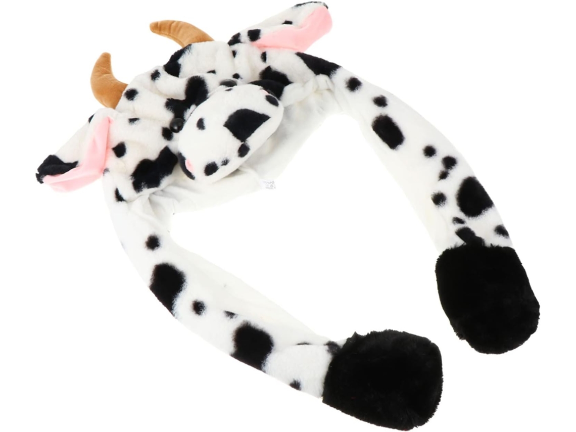 Chapéu De Vaca De Pelúcia Com Orelhas Móveis, Unissex E Exclusivo Para Festas.