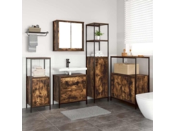 Vidaxl Conjunto De Móveis Para Banheiro 5 Unid. Castanho