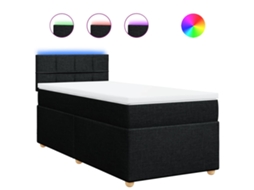 Box Spring Bed, Box Spring Beds Vidaxl Preto Tecido (90 X 190 Cm)