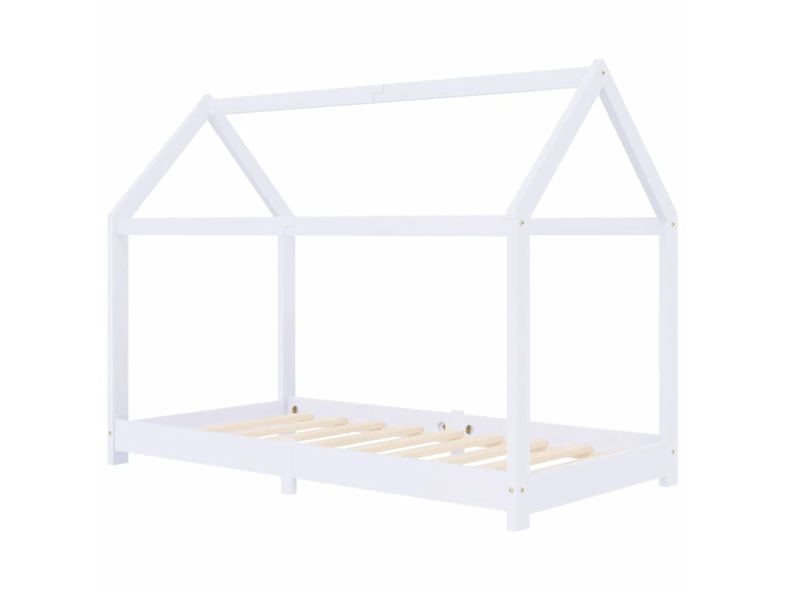 Kids Bed Frame, Kids Bed Frames Vidaxl Branco Madeira De Pinho (80 X 160 Cm)
