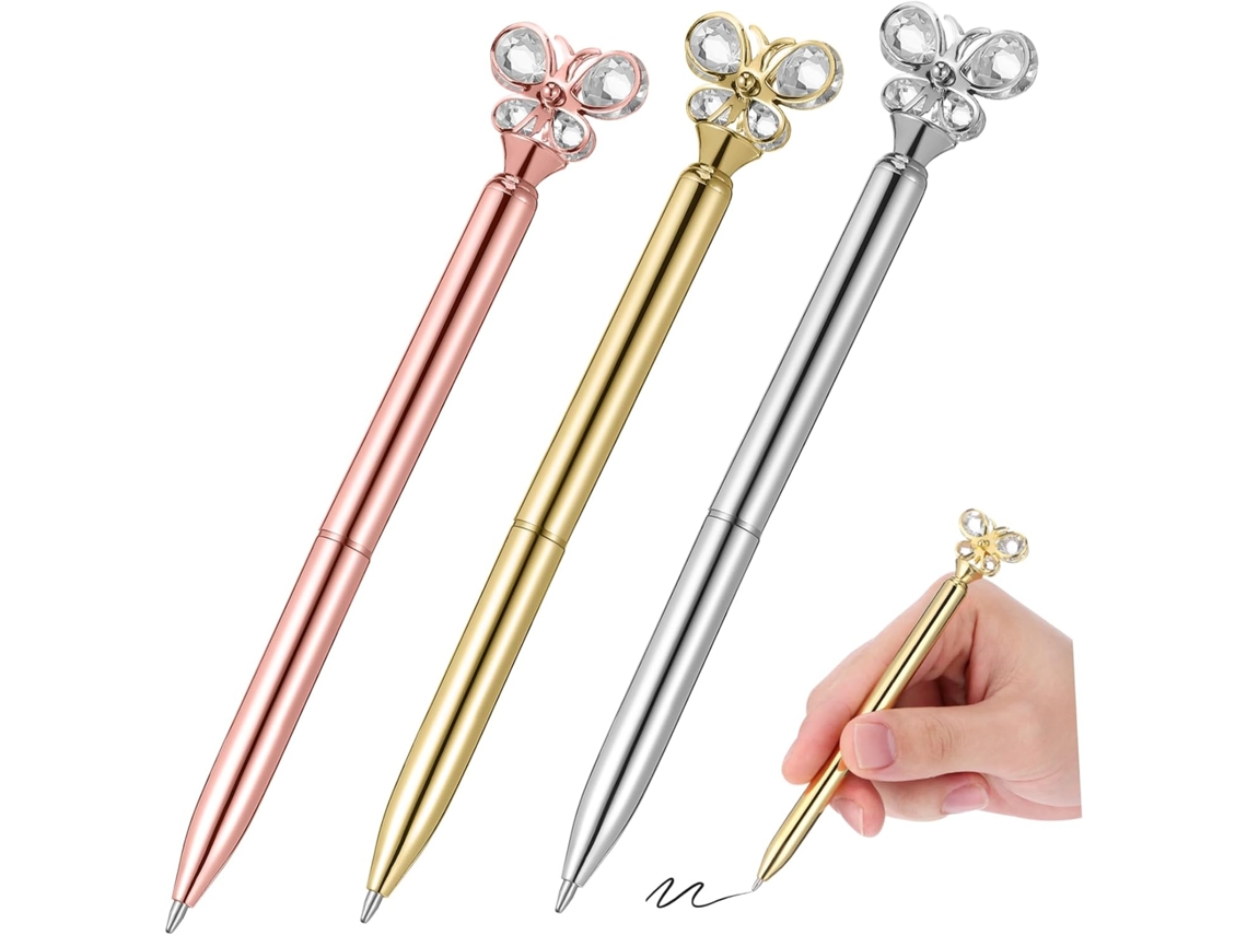 Conjunto De 3 Canetas Esferográficas Metálicas Magiclulu Para