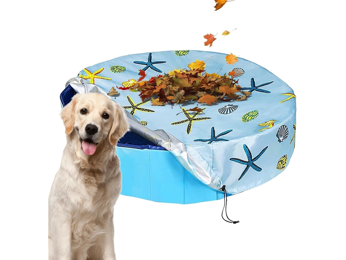 Capa Redonda Para Piscina De Cachorro Com Proteção Uv E Cordão.