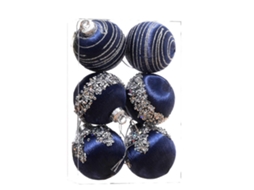 Bolas De Brinquedo Para Árvore De Natal Fruushop, 6 Peças, Brancas, Bolas Penduradas Multicoloridas. Olysi Shop