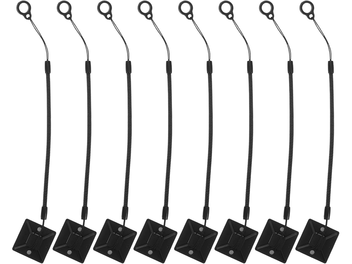 Conjunto de 8 Cordões para Caneta Healeved: Cordão Elástico com Anel e Base Adesiva Sistema Anti perda Canet