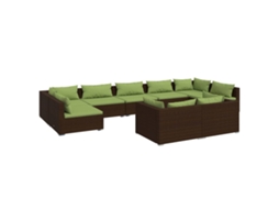Garden Lounge Set, Garden Lounge Sets Vidaxl Marrom Rattan / Vime (n/a)