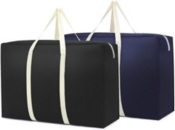 Lurelia Saco Organizador 2 Un. 70 X 50 X 25 Cm Para Roupas, Edredons E Viagem, Pvc, Fecho Zíper E Com Alça