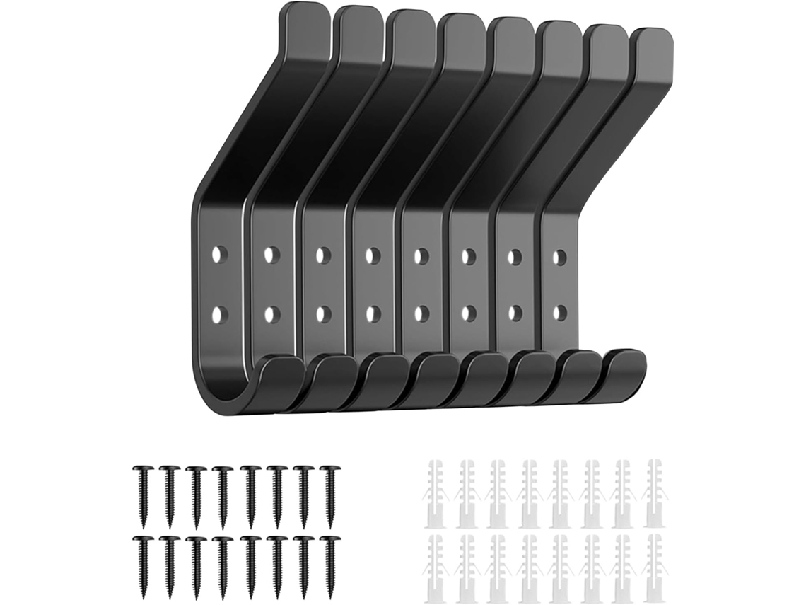 Conjunto de 8 Ganchos Parede Metal Sem Necessidade Furar Cabideiro Gancho para Casa Quarto Sala Estar Cozinha Banheiro VAYOTOY