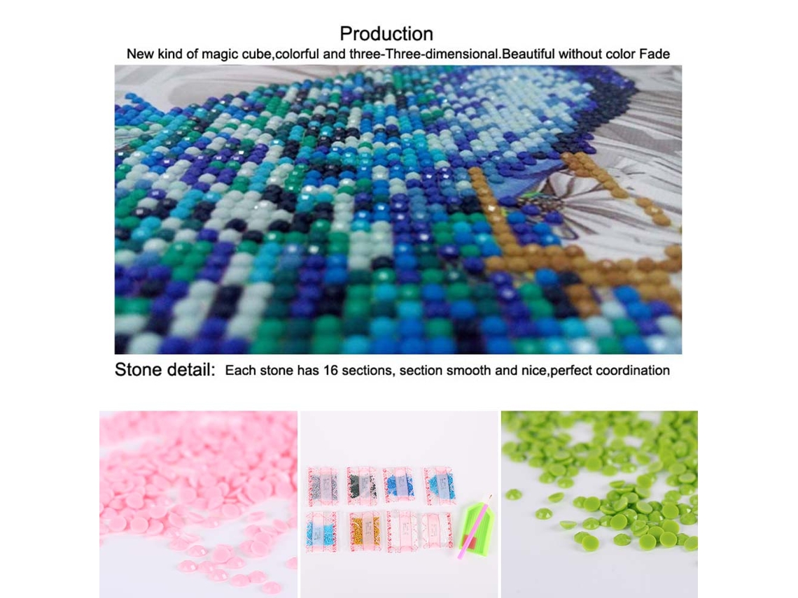 Kit De Pintura De Diamantes 5d Para Decoração De Parede