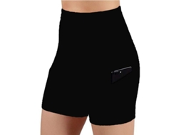 Calções Esportivos Fasst para Mulher, Cintura Alta, com 2 Bolsos Laterais, para Yoga, Exercício, Corrida | S/MARCA