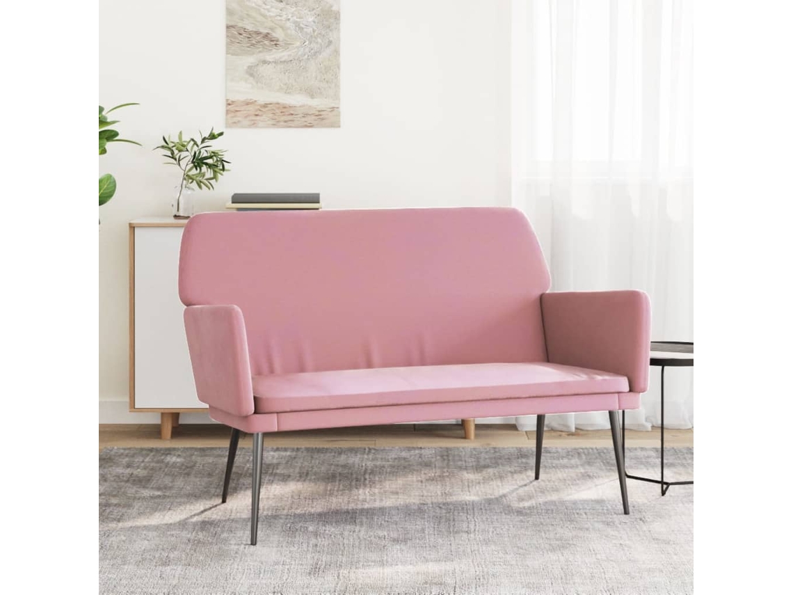 Vidaxl Banco 108x79x79 Cm Veludo Rosa