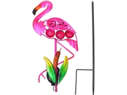 Luminária Solar Decorativa Para Jardim, Em Ferro, Com Design De Flamingo, À Prova D'água E Com Alimentação Própria.