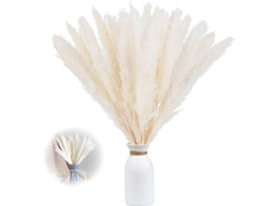 Conjunto de 30 Vasos Artificiais de Capim dos pampas e Flores Secas, 60 Cm, Decoração com Capim dos pampas e Flores Secas. AQUAFORGE