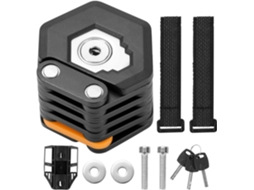 Cadeado Portátil Para Bicicleta, Dobrável, Com Corrente, Feito De Aço Liga, Com Chaves E Suporte Para Cadeado, Ideal Para Scooters Aquaforge