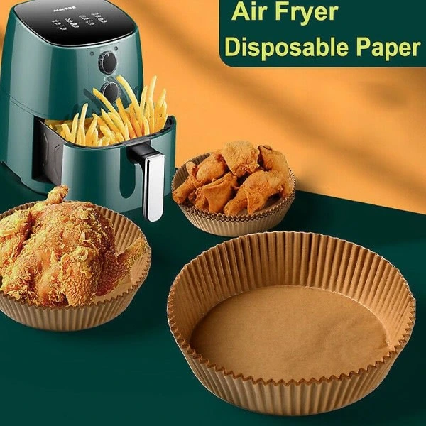 100 Unidades De Papel Descartável Antiaderente Para Fritadeira A Ar