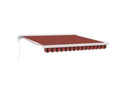 Conjunto 1 Toldo Retrátil Vidaxl Laranja Poliéster (300 X 250 Cm)