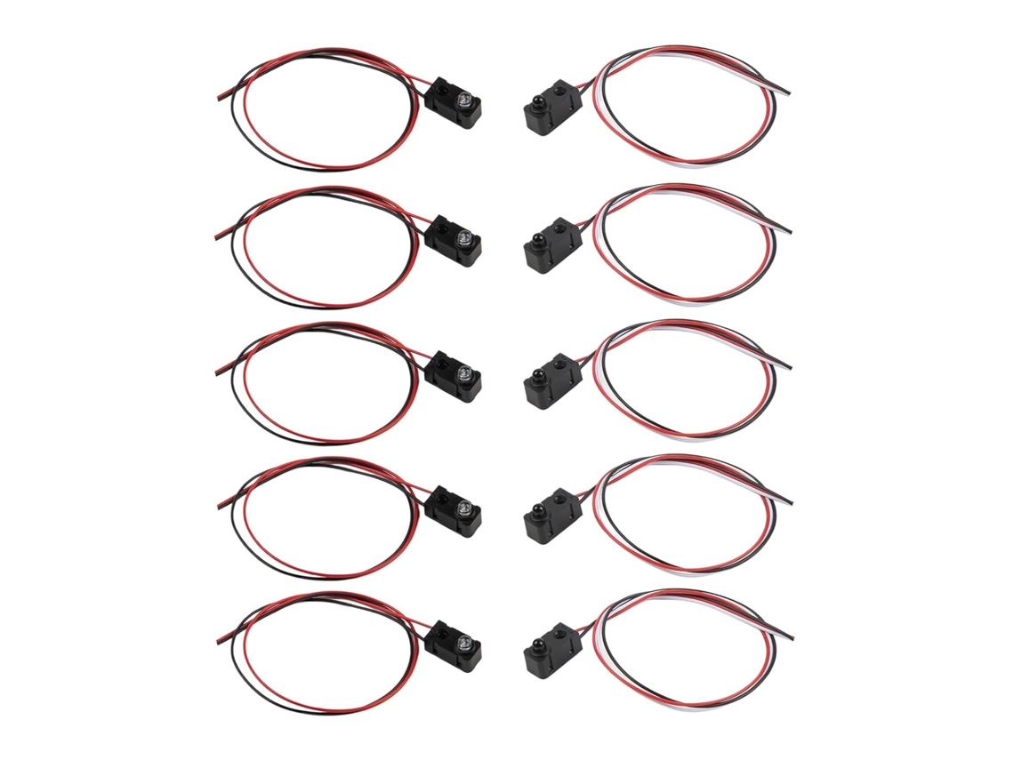 Conjunto De 10 Sensores Visuais Com Resistor E Sinal Saída Npn, Para Conexão Direta Com Microcontrolador