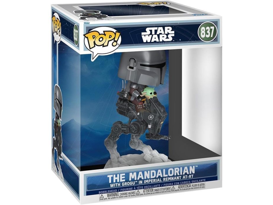 Figurinha Funko Pop! N°837 | Mandaloriano E Grogu | The Mandalorian
