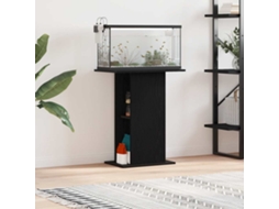 Vidaxl Suporte Para Aquário Em Carvalho Preto, 60,5 X 36 X 72,5 Cm, Madeira Engenheirada
