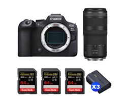 Eos R6 Mark Ii + Rf 100 400mm F/5.6 8 Is Usm + 3 Sandisk 64gb Uhs ii 300mb/s + 3 Canon Lp e6nh + Ebook “20 Dicas para Fotos Que Impressionam” CANON