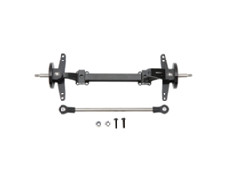 Mali conjunto de Eixo Dianteiro e Virabrequim de Direção para Carro Rc Tamiya 1/14 Alumínio Aço Preto