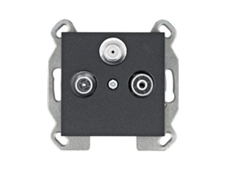 Luz | Tomada Rtv Sat Preta Wl3113 Hager