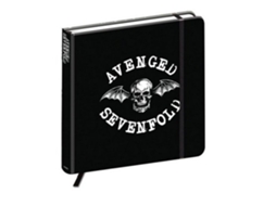 Caderno com o Logo do Death Bat do Avenged Sevenfold, Tamanho Único, Preto e Branco BRILVIBERA