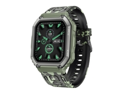 Relógio inteligente militar masculino, relógio esportivo para atividades ao ar livre grátis 5ATM, para Android e iPhone, verde Bestvite