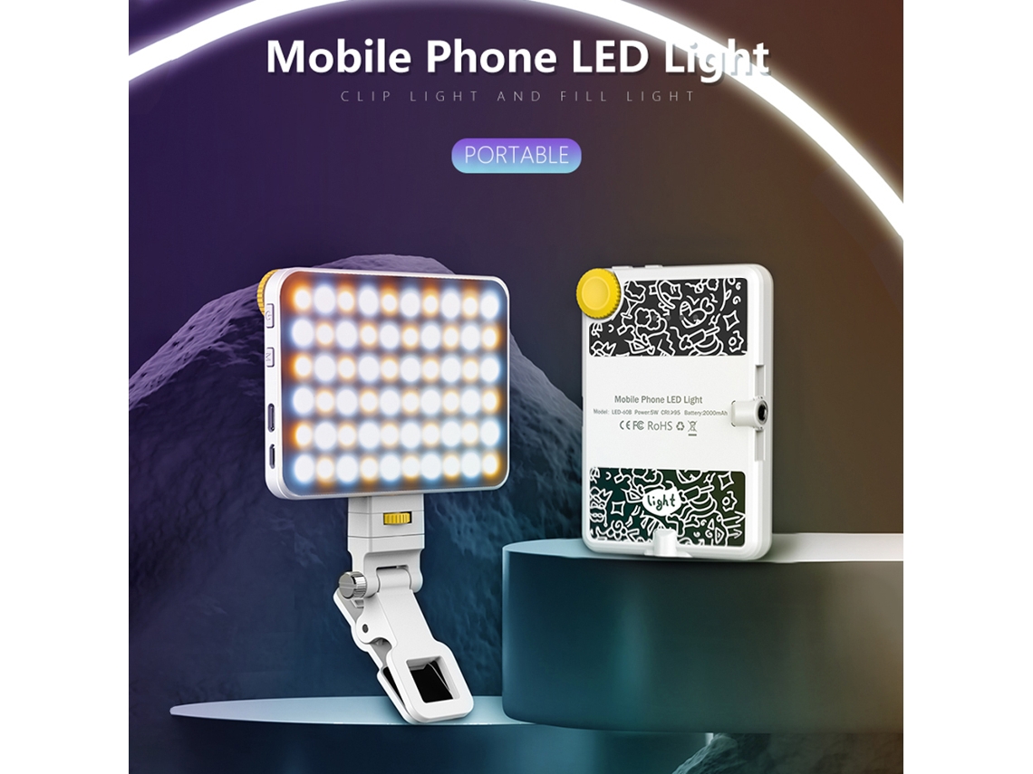2026 luz Led Portátil para Celular e Fotografia Painel Mini de Luz Led Vídeo Pocket
