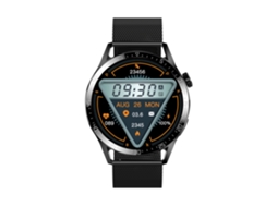 Smartwatch de Monitoramento de Saúde Esportiva Relógio Preto-[Pulseira de Aço Preta Pulseira de Borracha Preta] JL-EIGHT